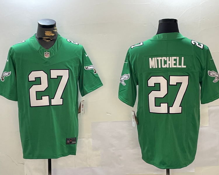 Men's Philadelphia Eagles Quinyon Mitchell #27 Green Alternate Jersey