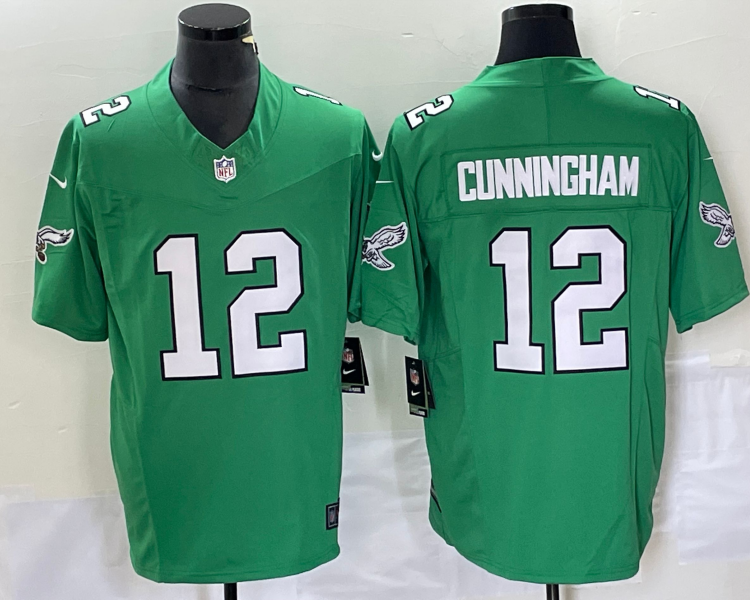 Men's Philadelphia Eagles Randall Cunningham #12 Kelly Green Jersey