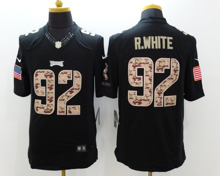 Men's Philadelphia Eagles Reggie White #92 Black Jersey