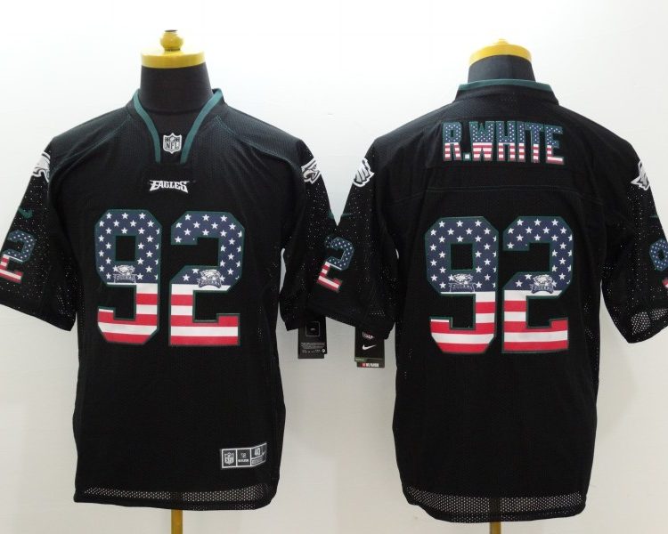 Men's Philadelphia Eagles Reggie White #92 Black Jersey