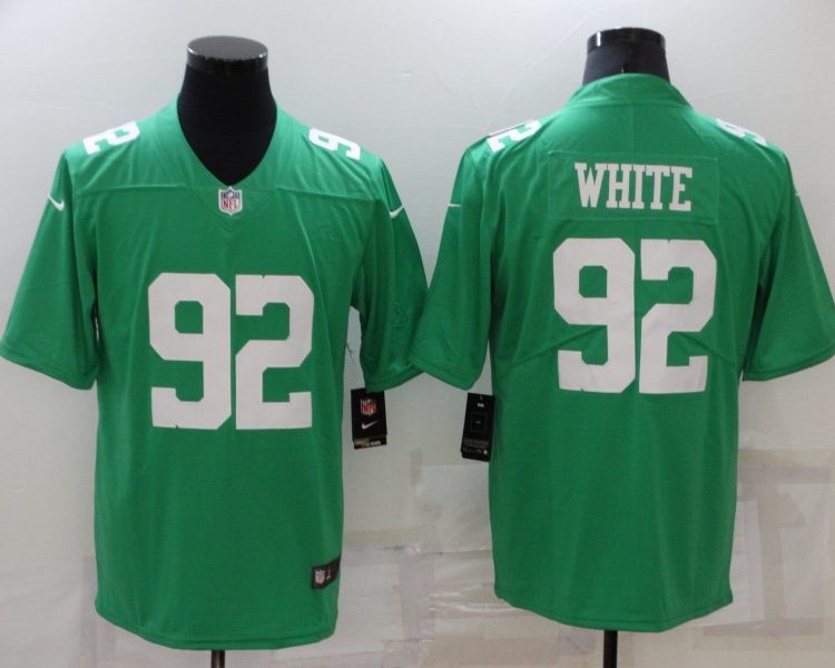 Men's Philadelphia Eagles Reggie White #92 Green Jersey