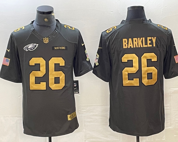 Men's Philadelphia Eagles Saquon Barkley #26 Black Jersey