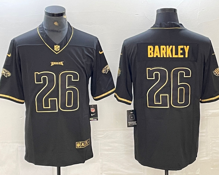Men's Philadelphia Eagles Saquon Barkley #26 Black Jersey