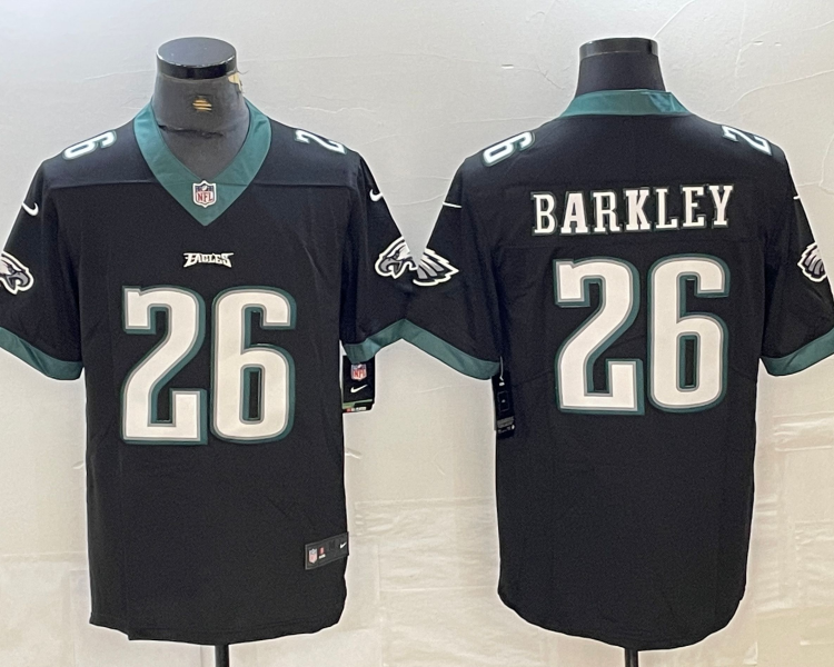 Men's Philadelphia Eagles Saquon Barkley #26 Black Jersey
