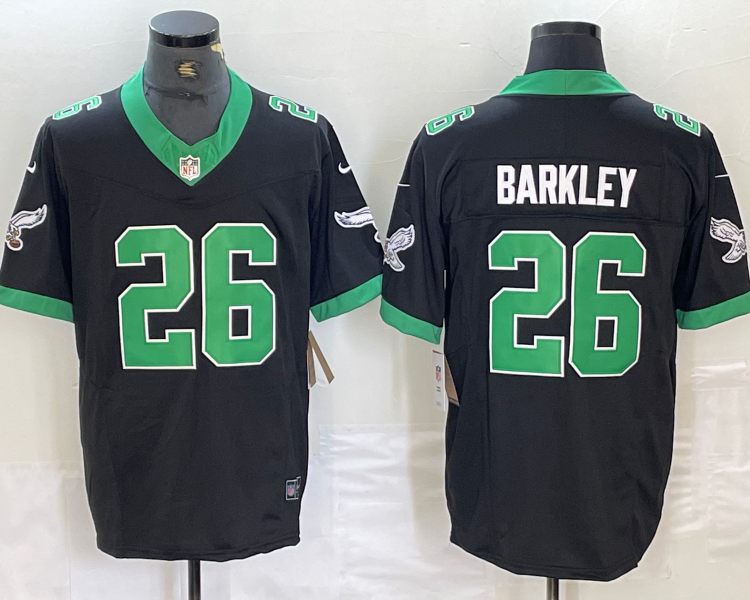 Men's Philadelphia Eagles Saquon Barkley #26 Black Vapor F.U.S.E. Limited Jersey