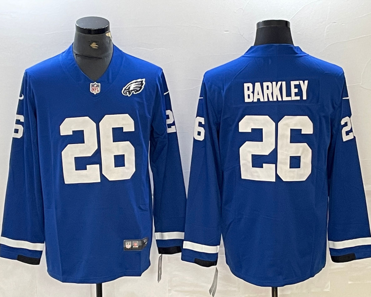 Men's Philadelphia Eagles Saquon Barkley #26 Blue Jersey