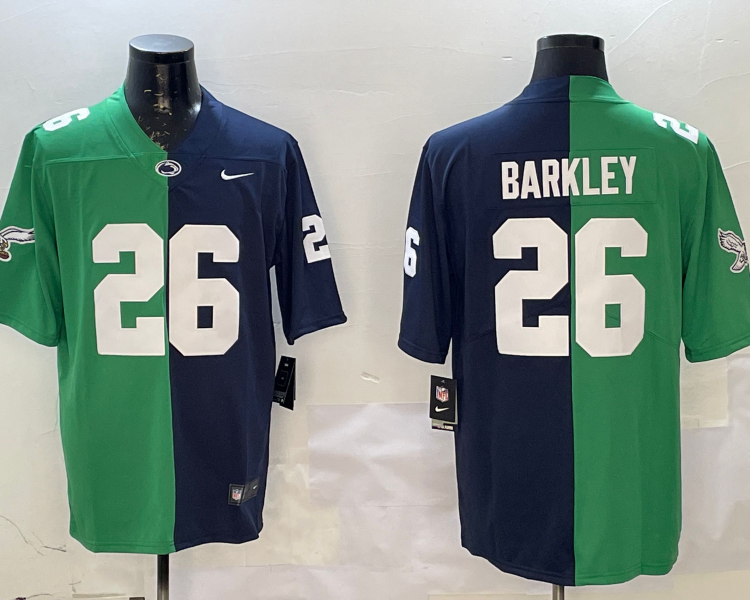 Men's Philadelphia Eagles Saquon Barkley #26 Green/Navy Jersey