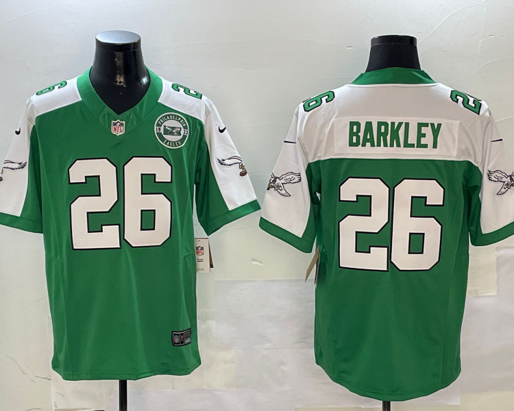 Men's Philadelphia Eagles Saquon Barkley #26 Kelly Green Alternate Jersey