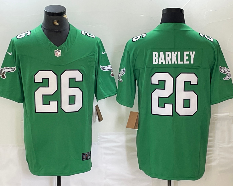 Men's Philadelphia Eagles Saquon Barkley #26 Kelly Green Vapor F.U.S.E. Limited Jersey