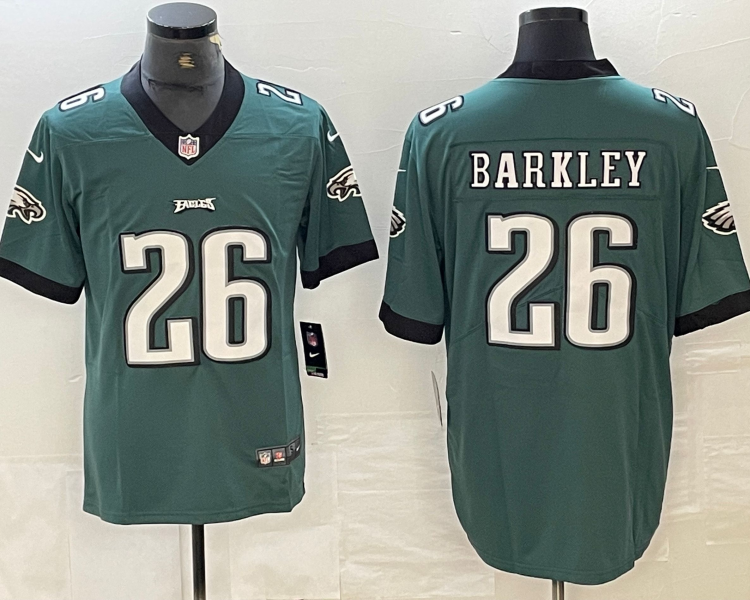 Men's Philadelphia Eagles Saquon Barkley #26 Midnight Green Jersey