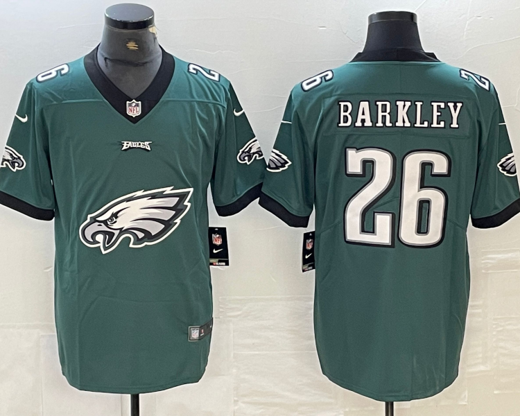 Men's Philadelphia Eagles Saquon Barkley #26 Midnight Green Jersey