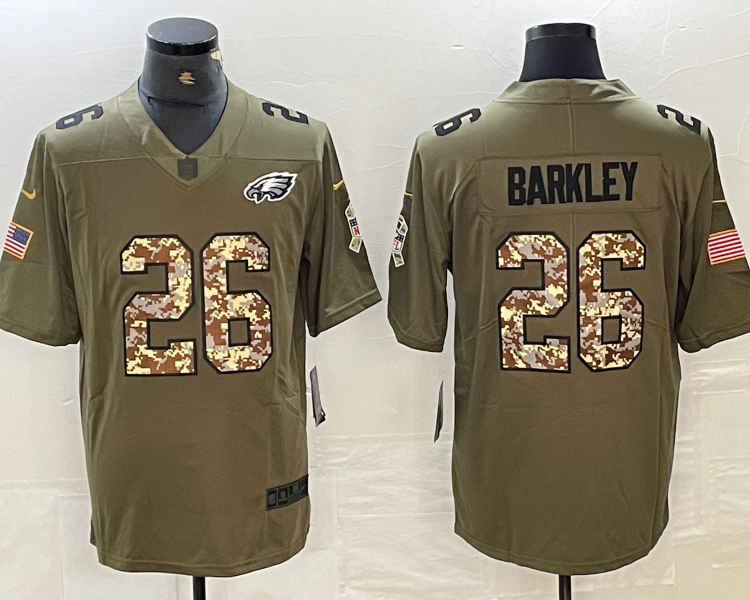 Men's Philadelphia Eagles Saquon Barkley #26 Olive Jersey