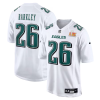 Men's Philadelphia Eagles Saquon Barkley #26 Tundra White Super Bowl LIX Jersey
