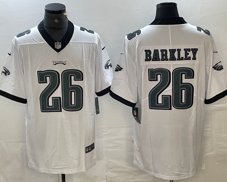 Men's Philadelphia Eagles Saquon Barkley #26 White Jersey