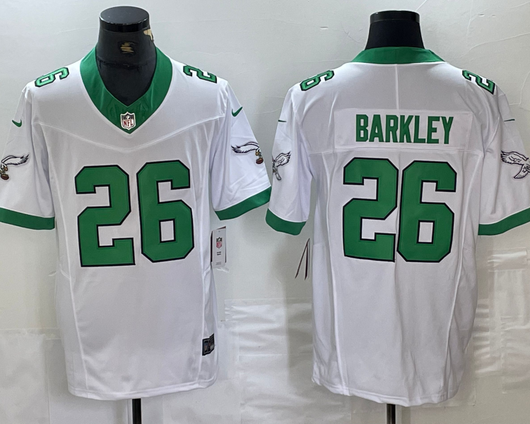 Men's Philadelphia Eagles Saquon Barkley #26 White Vapor F.U.S.E. Limited Jersey
