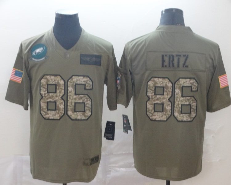 Men's Philadelphia Eagles Zach Ertz #86 Brown Team Jersey