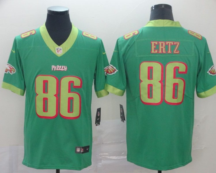 Men's Philadelphia Eagles Zach Ertz #86 Green Jersey City edition