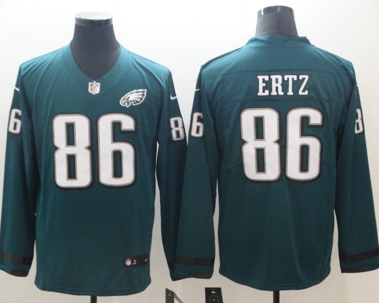 Men's Philadelphia Eagles Zach Ertz #86 Midnight Green Team Jersey