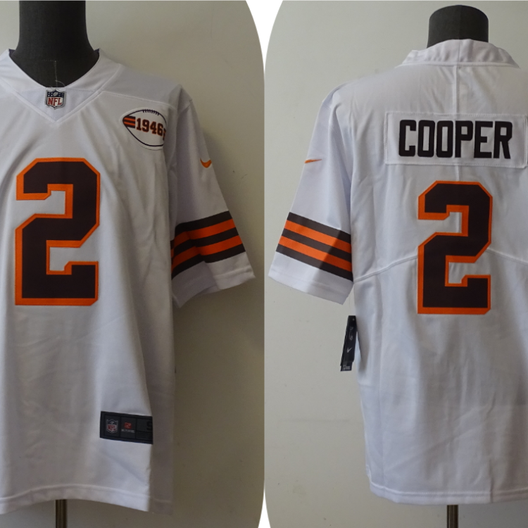 Men's Cleveland Browns Amari Cooper #2 White 1946 Collection Alternate Vapor Limited Jersey