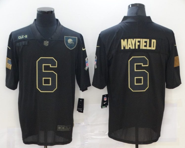 Men's Cleveland Browns Baker Mayfield #6 Black Jersey