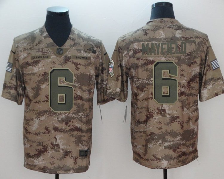 Men's Cleveland Browns Baker Mayfield Camouflage Legend Jersey
