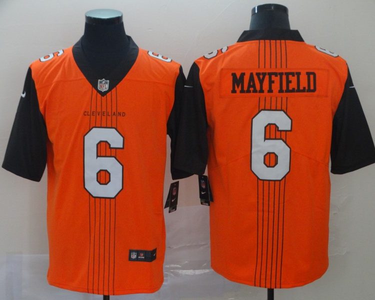 Men's Cleveland Browns Baker Mayfield Orange Jersey