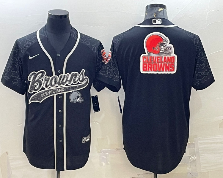 Men's Cleveland Browns Black RFLCTV Limited Jersey
