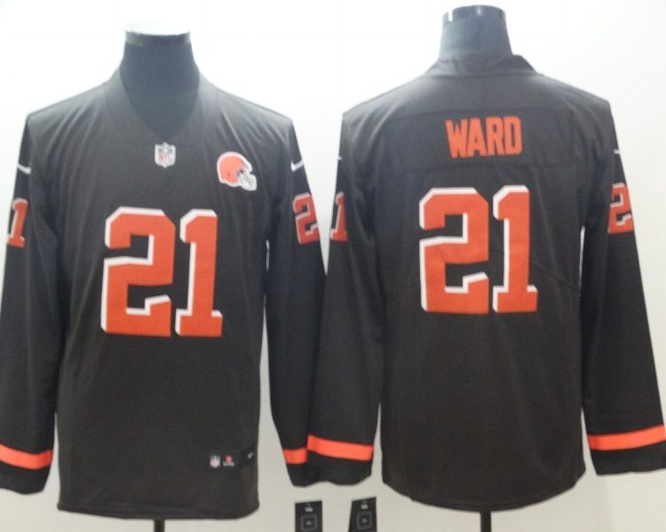 Men's Cleveland Browns Denzel Ward #21 White Jersey