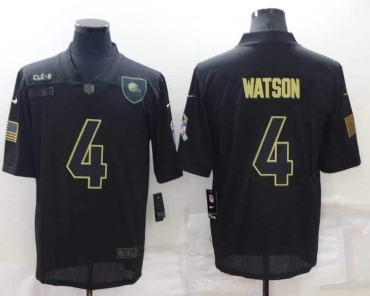 Men's Cleveland Browns Deshaun Watson #4 Black Jersey