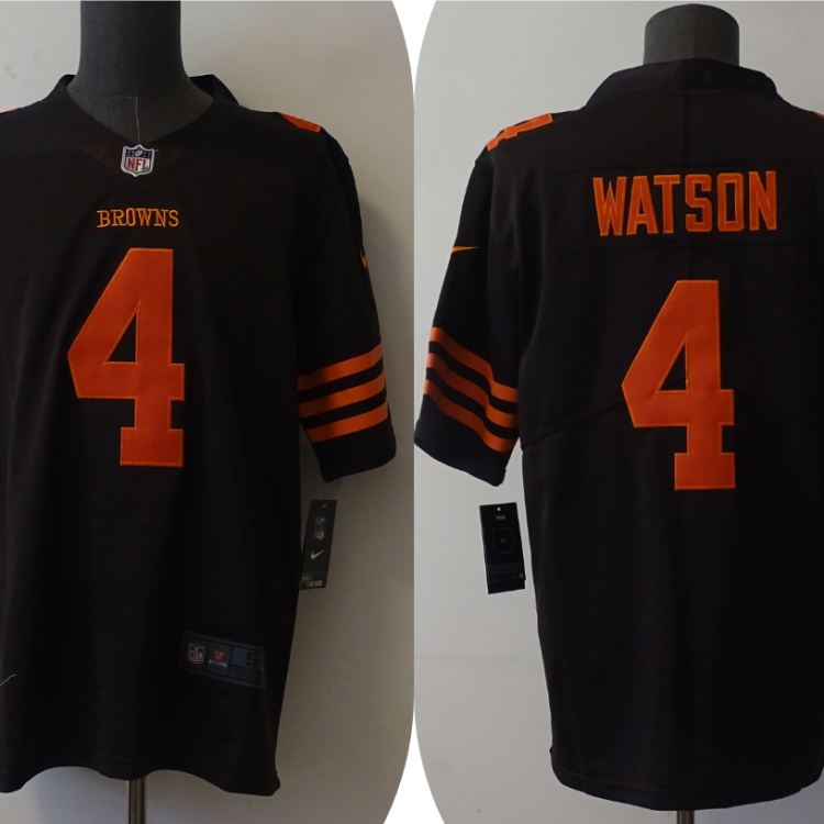 Men's Cleveland Browns Deshaun Watson #4 Brown Jersey