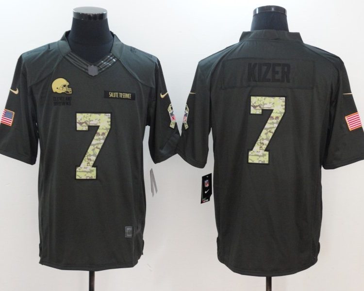 Men's Cleveland Browns DeShone Kizer #7 Black Jersey