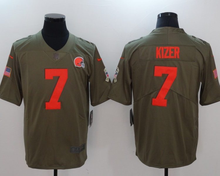 Men's Cleveland Browns DeShone Kizer #7 Olive Jersey