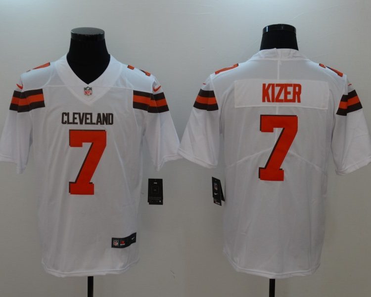 Men's Cleveland Browns DeShone Kizer #7 White Jersey