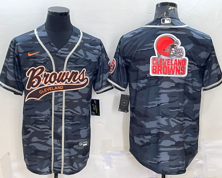 Men's Cleveland Browns Grey Camouflage Jersey