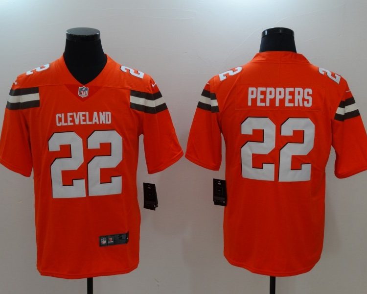 Men's Cleveland Browns Jabrill Peppers #22 Orange Jersey
