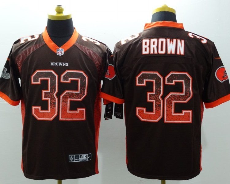Men's Cleveland Browns Jim Brown #32 Brown Jersey