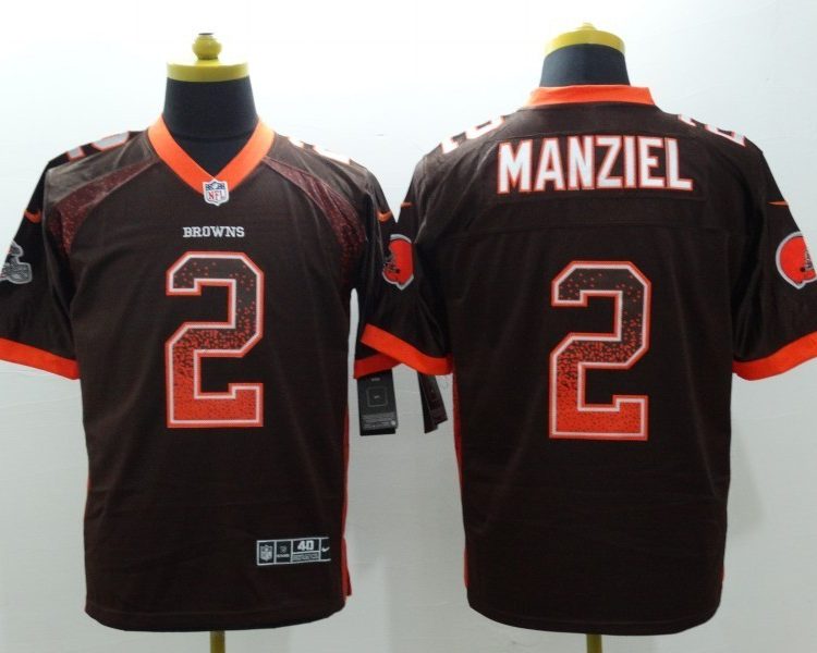 Men's Cleveland Browns Johnny Manziel #2 Brown Jersey