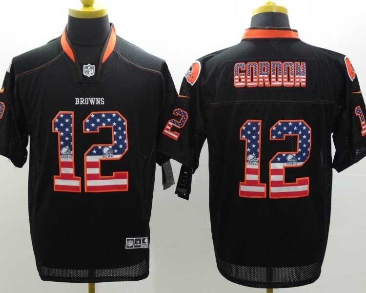 Men's Cleveland Browns Josh Gordon #12 Black Jersey