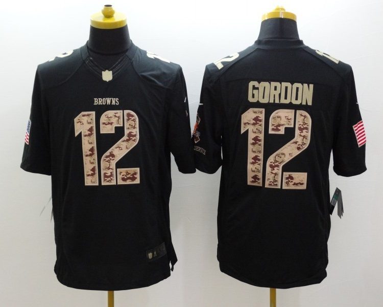 Men's Cleveland Browns Josh Gordon #12 Black Jersey