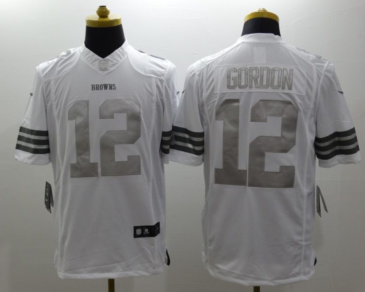 Men's Cleveland Browns Josh Gordon #12 White Jersey