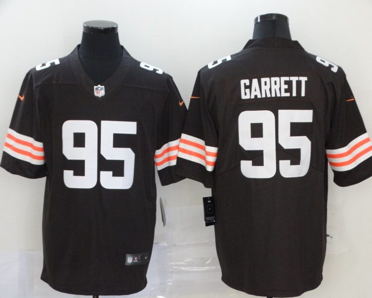 Men's Cleveland Browns Myles Garrett #95 Brown Jersey