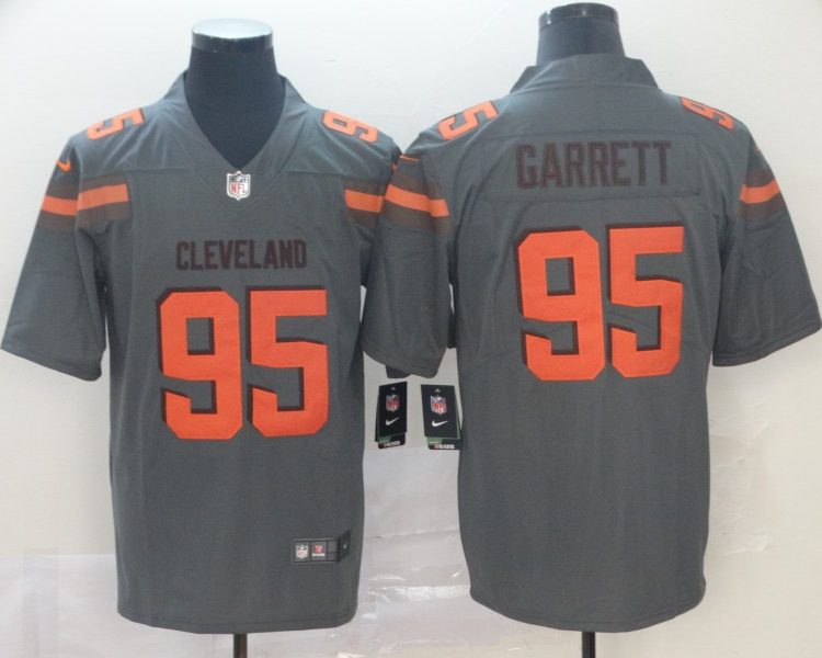 Men's Cleveland Browns Myles Garrett Gray Inverted Legend Jersey