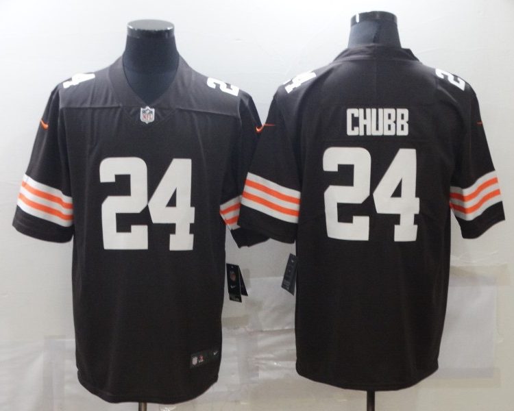 Men's Cleveland Browns Nick Chubb #24 Brown Jersey