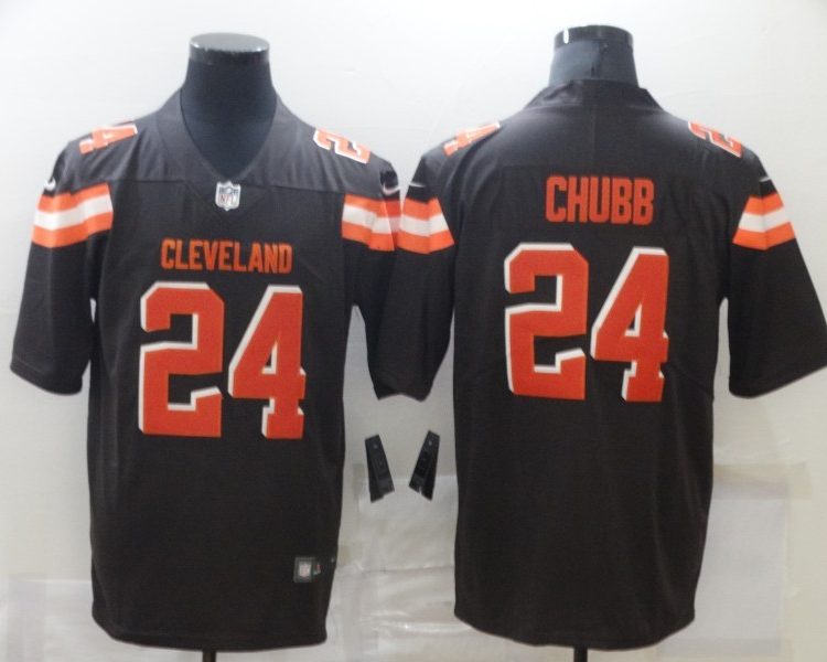 Men's Cleveland Browns Nick Chubb #24 Brown Jersey