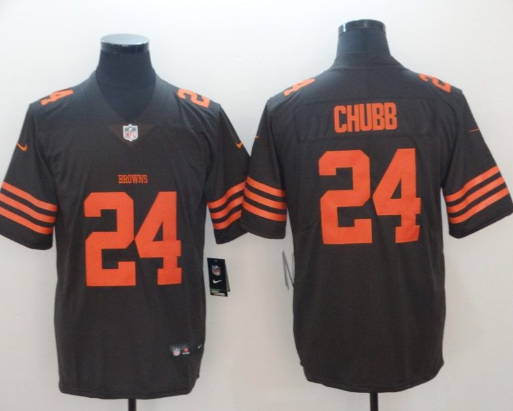 Men's Cleveland Browns Nick Chubb #24 Brown Jersey