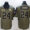 Men's Cleveland Browns Nick Chubb #24 Olive Jersey