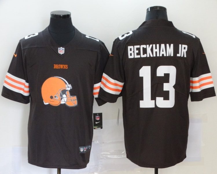 Men's Cleveland Browns Odell Beckham Jr. #13 Brown Authentic Jersey