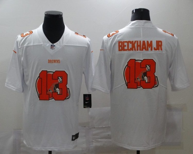 Men's Cleveland Browns Odell Beckham Jr. #13 White Jersey