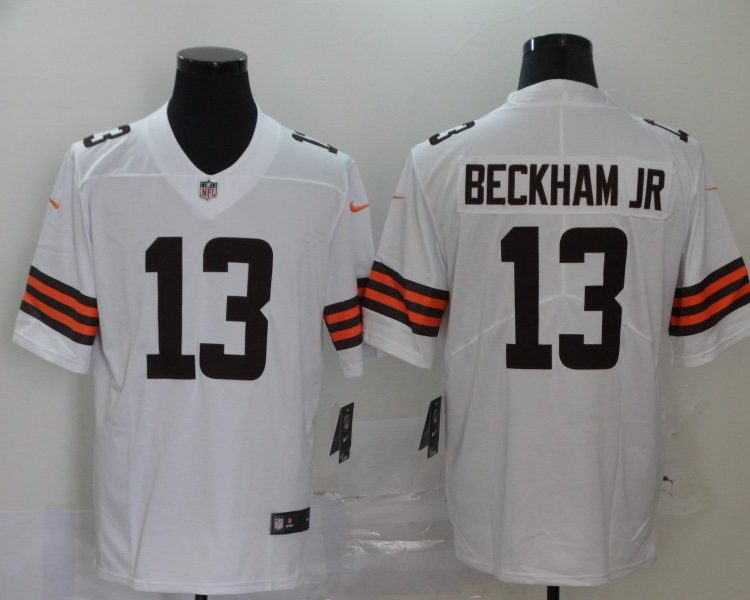 Men's Cleveland Browns Odell Beckham Jr. #13 White Jersey