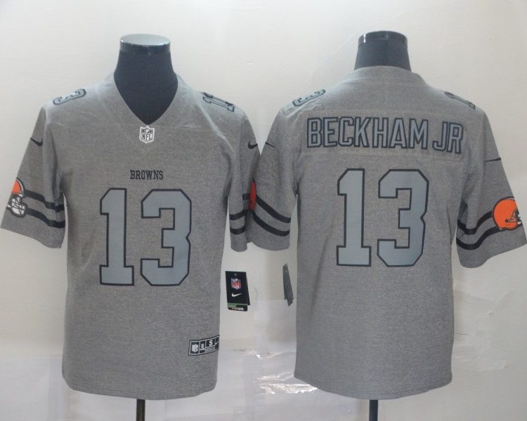 Men's Cleveland Browns Odell Beckham Jr. Gray Jersey